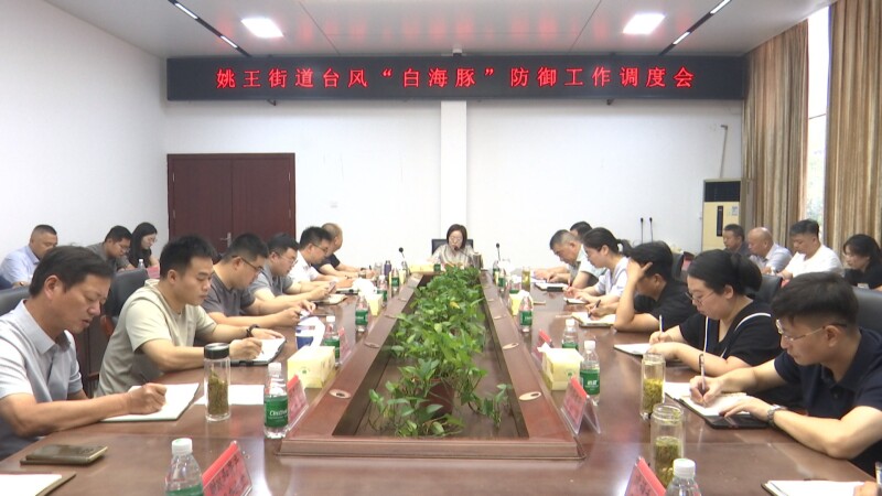 姚王街道召开防御台风“白海豚”工作调度会